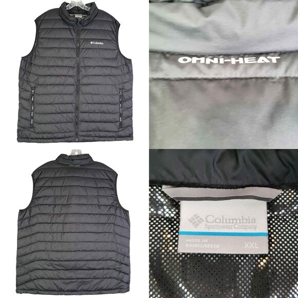 Columbia Omni Heat Puffer Vest Jacket Men’s Size XXL Full Zip Quilted - Picture 1 of 10